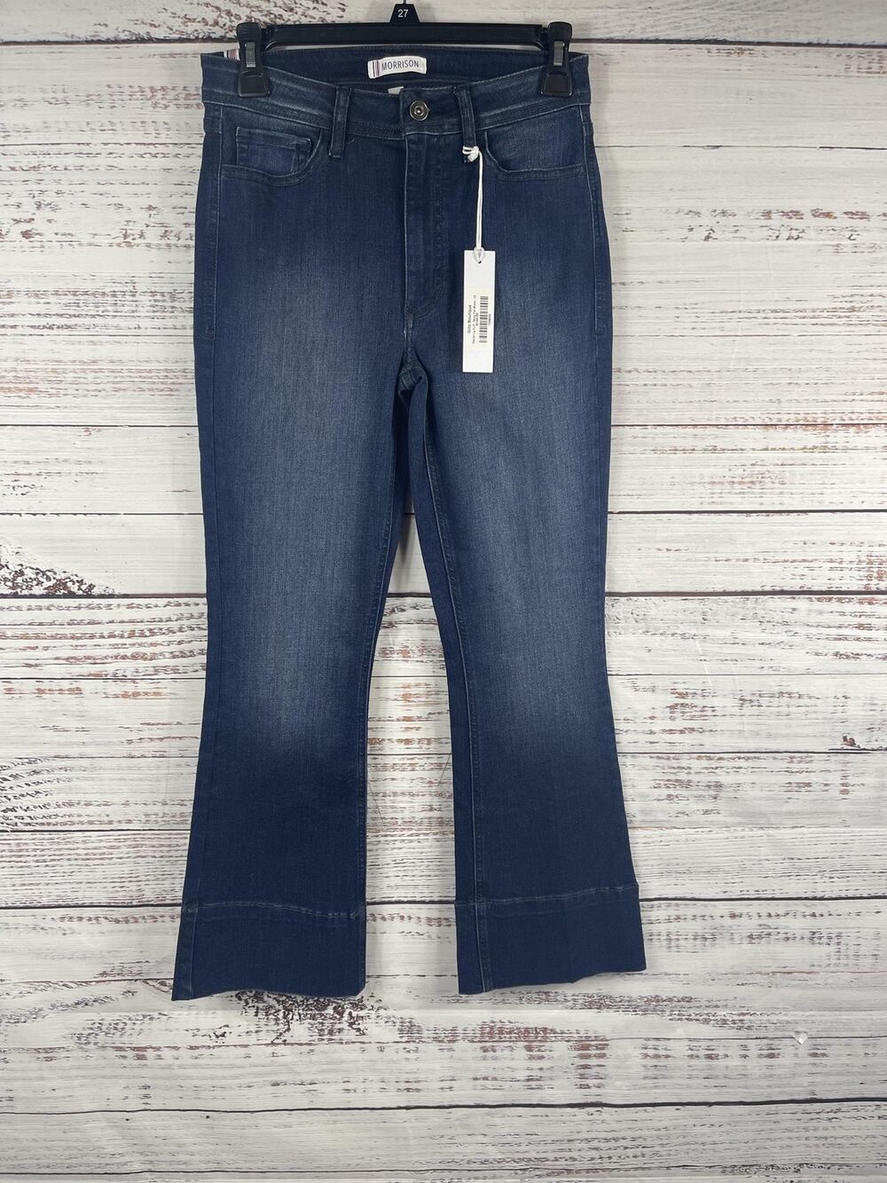 Morrison Jeans Womens 26 Blue Starlet Crop Mid Rise Bootcut Stretch Denim Casual
